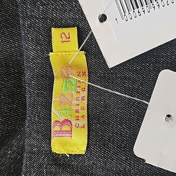 NWT Vintage Girls Black Denim Christian Lacroix Bazar Fall Blazer Jacket - Picture 5 of 7